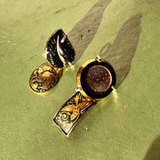 Aros Ensamblaje 103. Cristal y Oro errantes. Pieza única