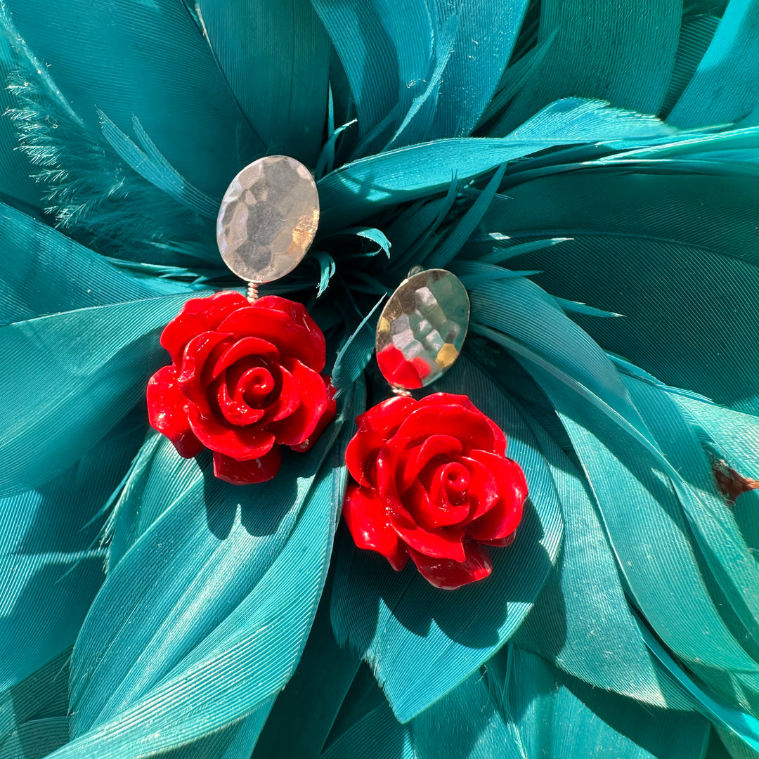 Aros Rosa Óvalo Plata