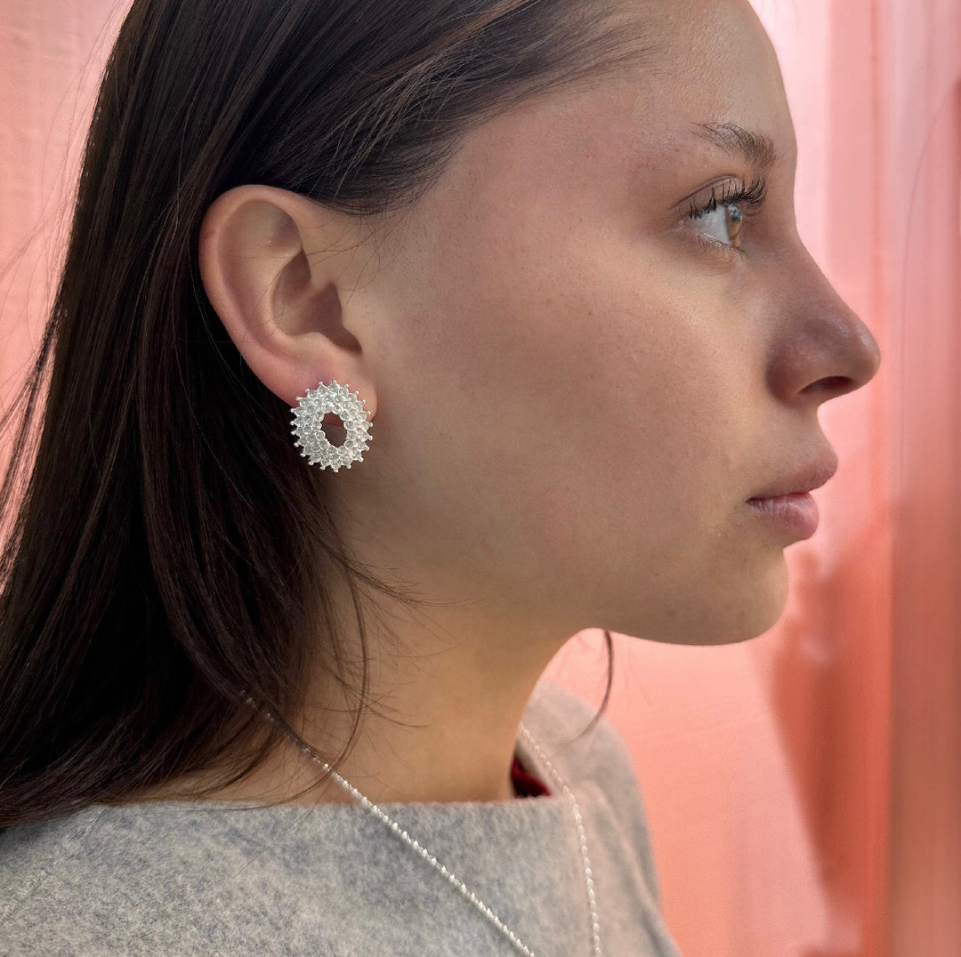 Aros Boca de Coral. Plata Negra