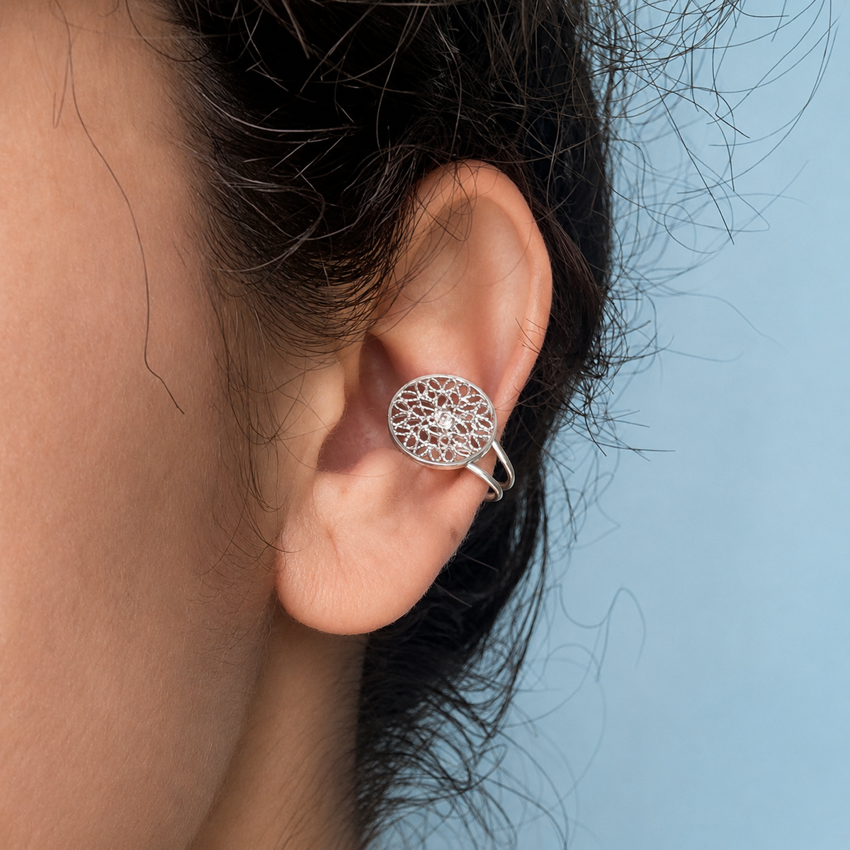 Aro Cuff Filigrana Disco De Plata Lo Vi Lo Ame Lo Traje Colombia