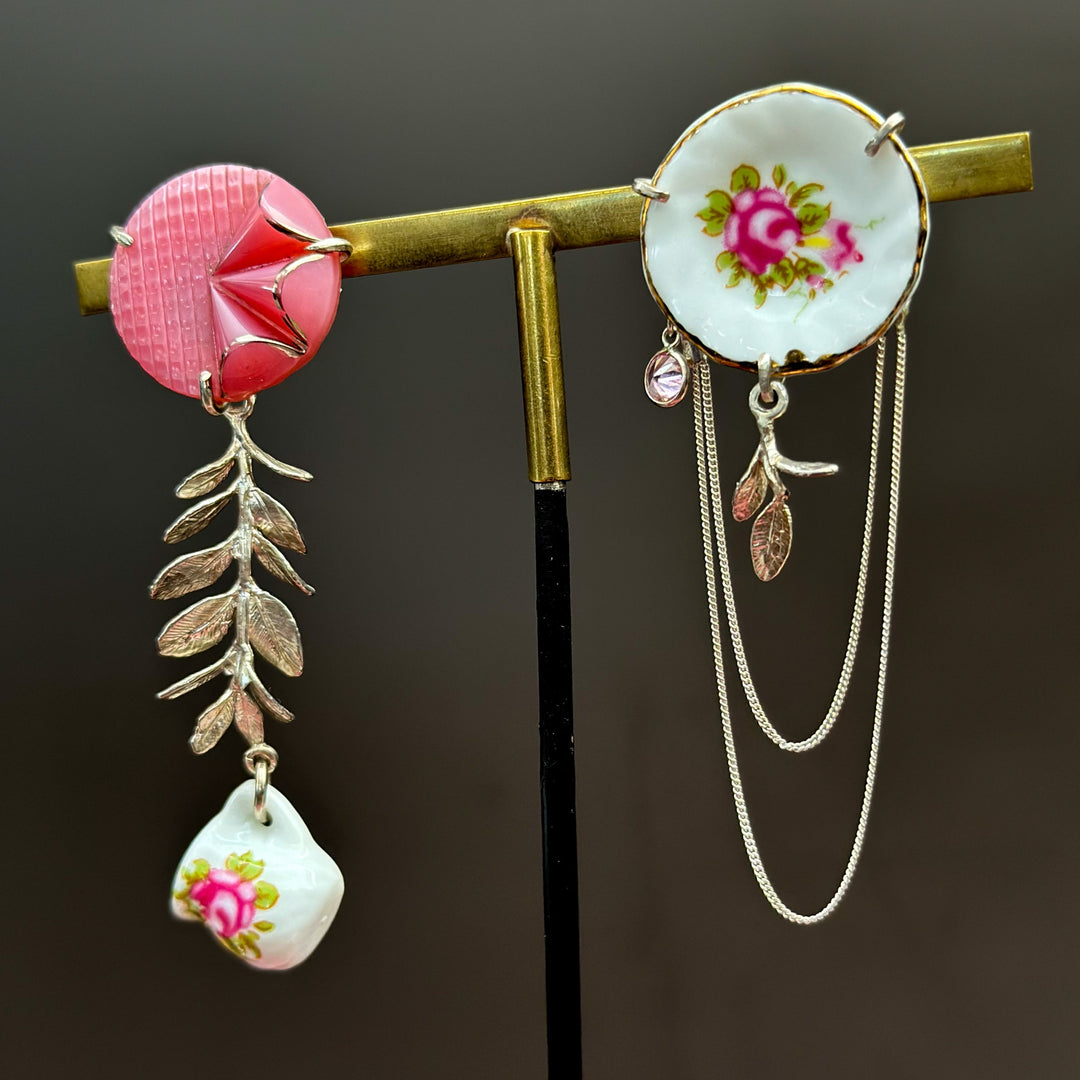 Aros Ensamblaje 86. Botón rosa. Pieza única