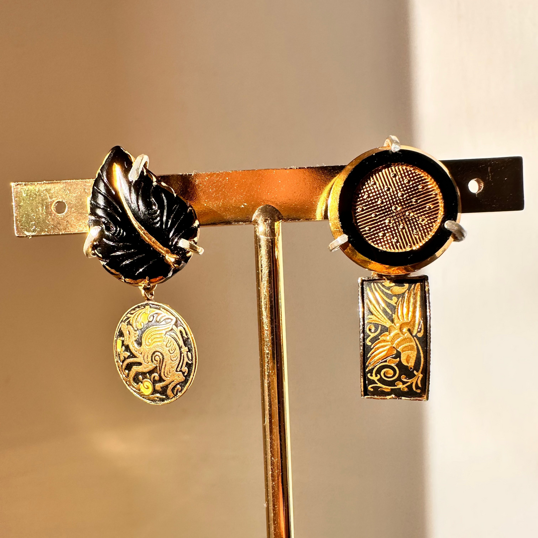 Aros Ensamblaje 103. Cristal y Oro errantes. Pieza única