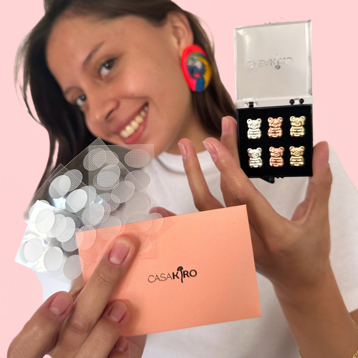 Pack Oferta Aros Felices Tornillos Levantadores Y Parches Para Lobulos