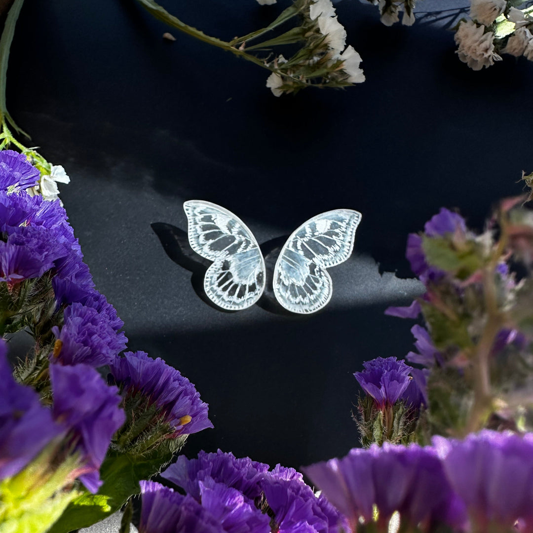 Aros Mariposa Encaje S. 4cm