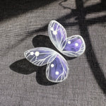 Load image into Gallery viewer, Tatochila XL Butterfly Half Illustration Hoops with pin
