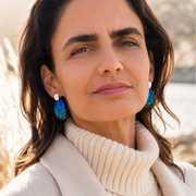 Aros Alita Mariposa Morpho con Pieza de Plata