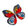 Aros Ilustración Media Mariposa Pavo Real XL con pin