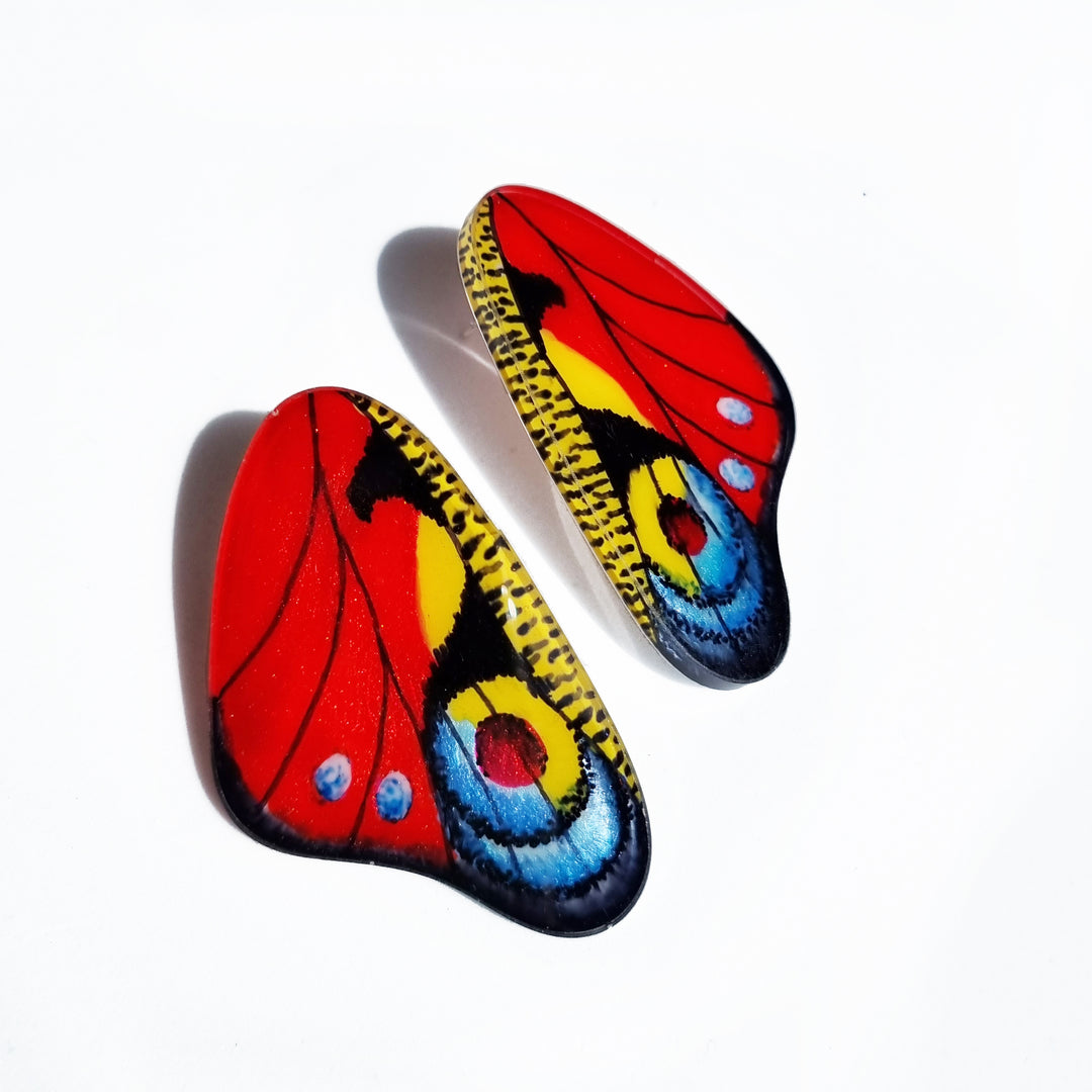 Hoops Illustration Peacock Butterfly Wings with pin