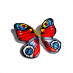 Load image into Gallery viewer, Hoops Illustration Medium Peacock Butterfly M with pin

