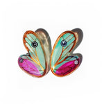 Load image into Gallery viewer, Illustration Half Crystal Butterfly Hoops M