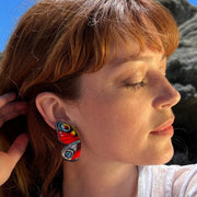 Aros Ilustración Media Mariposa Pavo Real M con pin