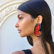 Aros ilustración Media Mariposa Monarca XL con pin