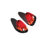 Load image into Gallery viewer, Illustration Mini Monarch Butterfly Wing Earrings