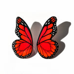 Load image into Gallery viewer, Hoops Illustration Half Monarch Butterfly M with pin