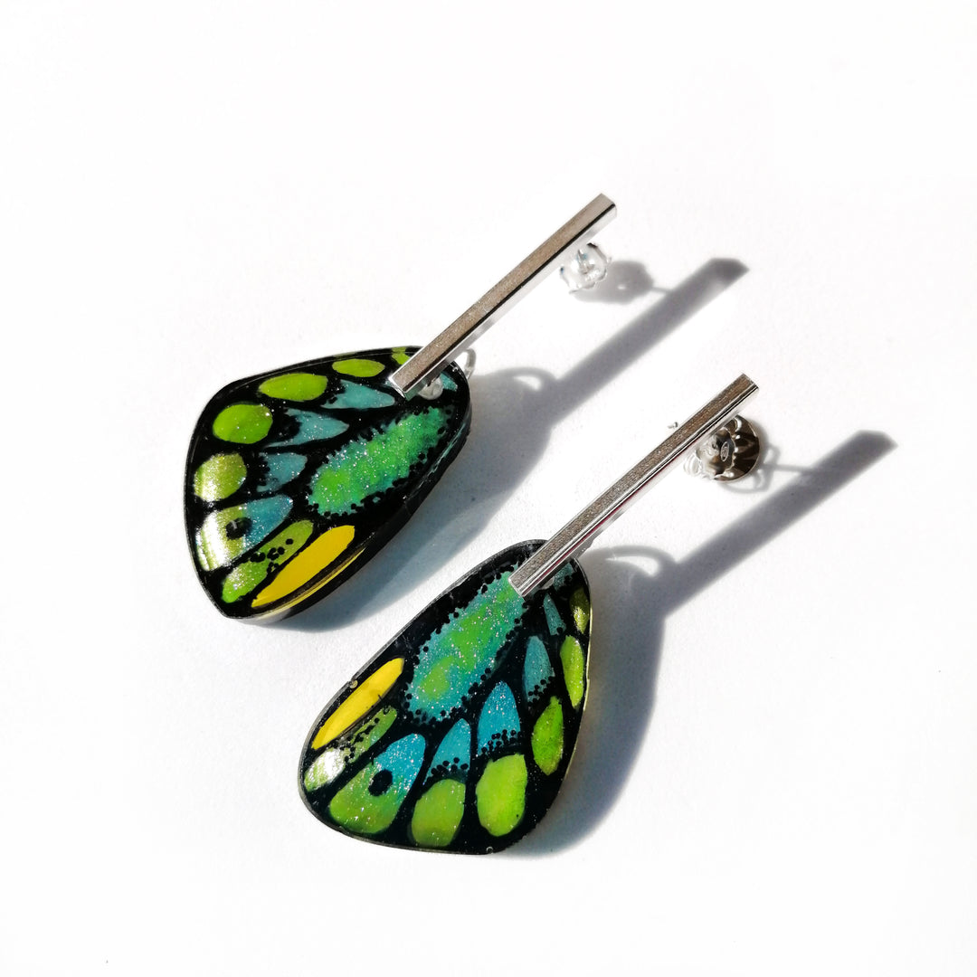 Hoops Illustration Butterfly Bird Wing with Silver bar