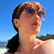 Aros Crisantemo baño Oro