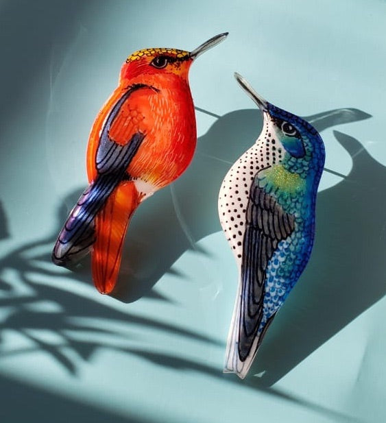 Illustration Hoops Hummingbird Couple by Juan Fernández