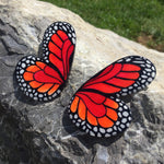 Load image into Gallery viewer, Hoops Illustration Medium Monarch Butterfly XL with pin
