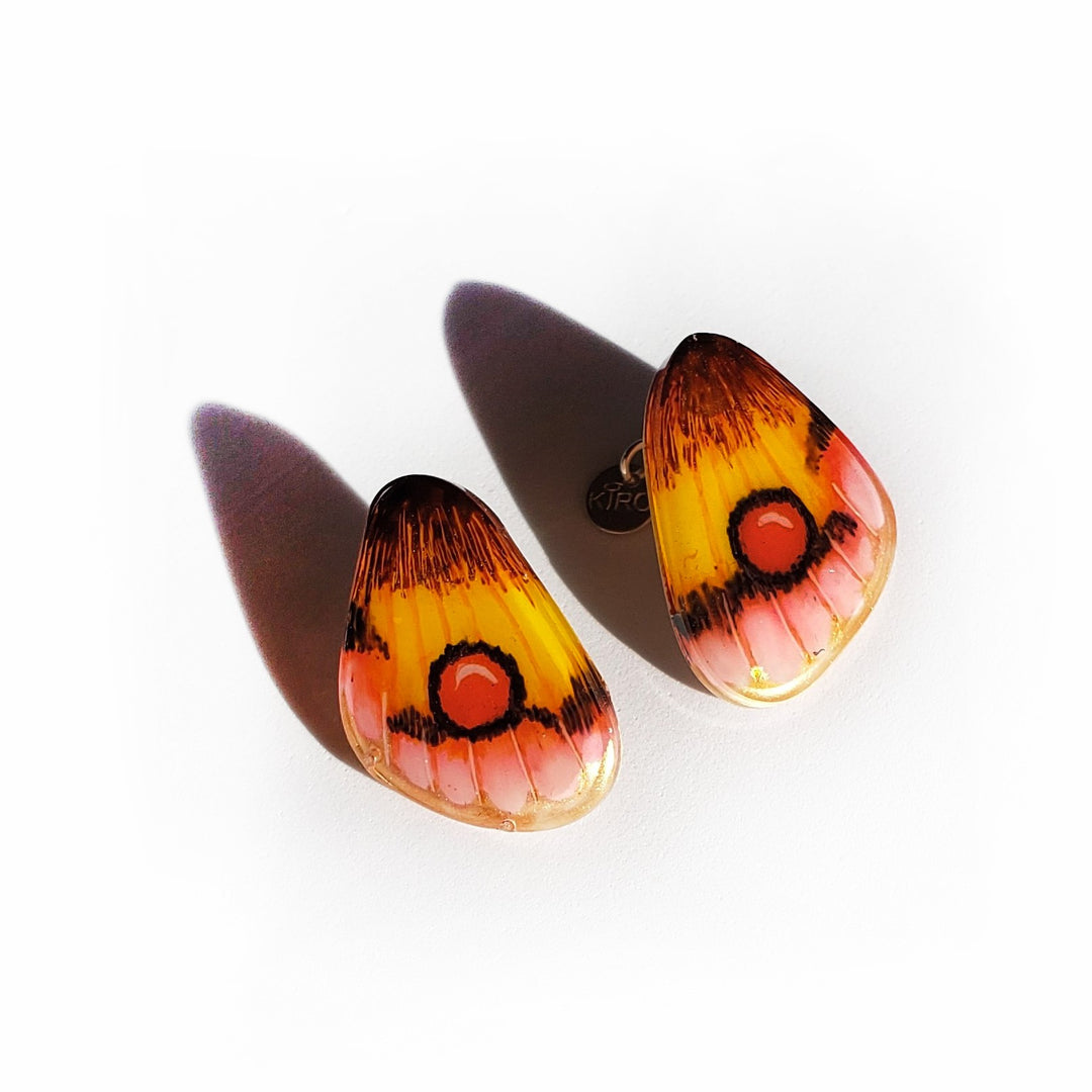 Aros Ilustración Mariposa Alita Mini Polilla Búho con Pin