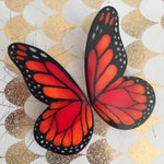 Load image into Gallery viewer, Hoops Illustration Half Monarch Butterfly M with pin